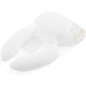 MABOZOO Side and Stomach Sleeper Pillow for Shoulder Pain, Adjustable U-Shaped Pillow for Side Sleeper, U Shaped Body Pillow No Pressure on Chest, Abdomen, White