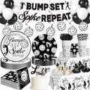 205pcs Volleyball Party Decorations-Serves 25, All-in-one Volleyball Birthday Decorations Girl With 300gsm Plate, Cake Topper, Tablecloth, Centerpiece, Banner, Balloon