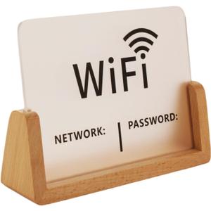 Wifi password signs creative vertical desktop American modern Simplicity, Wifi signs for home decor Classic Custom Design (Wood Base)