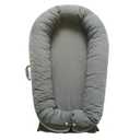 Deluxe Infant Lounger, Baby Nest Cover for Baby Girls & Boys, Newborn Essentials for Baby 0-12 Months, 100% Cotton, Portable Travel Bed (Gray)