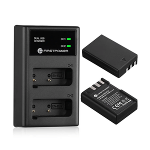 FirstPower EN-EL9 EN EL9a Battery 2-Pack 2000mAh and Dual USB Charger Compatible with Nikon D40, D40x, D60, D3000, D5000 Digital SLR Cameras