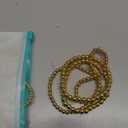 adoyi Valentines Day Gifts for Her Gold Bracelets for Women Waterproof, 14K Gold Plated Beaded Strand Bead Ball Bracelets stack Adjustable Jewelry Set for Gifts (6PCS Gold 4mm+5mm+6mm)