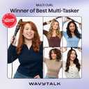 Wavytalk 5 in 1 Curling Wand Set, Multi Curl, Curling Wand Set with Thermal Brush and 4 Interchangeable Ceramic Curling Wand(0.5-1.25), Instant Heat Up Wand Curling Iron