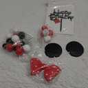 20Pcs Mouse Birthday Cake Topper with Bows and Ears Happy Birthday Party Baby Shower Decorations Supplies (Red)