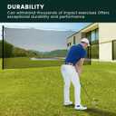 Sports Netting,Golf Practice Net Hitting Net with 33Feet Nylon Rope Also for Baseball, Hockey, Soccer, LAX and More - 10x10ft/10x15ft/10x20ft/10x25ft/10x30ft/10x40ft/10x55ft