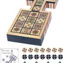 Wooden Royal Game of UR,Ancient Strategy Board Game for 2 Players,Beautifully Designed Board with Storage Drawers,Over 4500 Years Old (Orange)