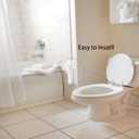 2 x 2 Pcs Toilet Seat Screws for Replacement Kit, Plastic Nuts and Washers for Fixing The Top Toilet Seat