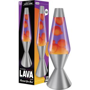 The Original Lava Lamp - Large 52oz 16.3" - Vivid Twilight - Classic Liquid Motion Lamp - Orange Lava and Purple Liquid - Item #5119 