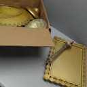 11 Pcs Gold Cake Stand Set for Wedding, Dessert Table Display Set for Birthday, Metal Square Serving Trays for Candy, Cupcake Pop Stand Holder Tower with Round Base for Celebration, The Platters for Party
