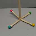 Large Bird Stand Perch Toy for Cage, Interactive Spinning Toys, Wooden Exercise Wheel Quaker Toy, Enrichment Bird Cage Accessories Perch Toys for Medium-Sized Birds Cockatiel Ring-Necked Caique (L) (Hemp Rope)