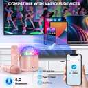 Mini Karaoke Machine for Kids Adults, Birthday Gifts Toys for Girls Ages 4 5 6 7 8 9 10 11 12+ Years Old, Portable Bluetooth Speaker and 2 Wireless Microphones with Disco Lights, Pink