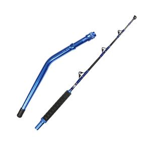 Bent/Straight Butt Trolling Rod Saltwater Offshore Fishing Rod Big Game Roller Rod Conventional Boat Fishing Rod, 5'6'' - 80-150 lbs-2 pc-Roller Guide