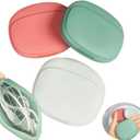 Silicone Headphone Organizer-Data Cable Storage Case-Mini Key Box-Portable Wired Headphone Organizer(Red-Grey-Green-3PCS)