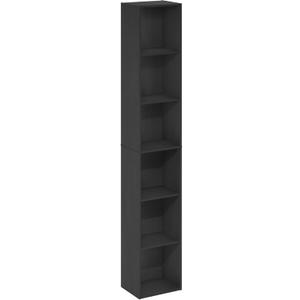 Furinno Luder 6-Tier Open Shelf Bookcase, Blackwood (6-Tier, 12.1-Inch)