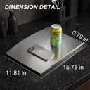 Tifanso Stainless Steel Cutting Board with Lip for Food Prep, 15.8"L x 11.8"W