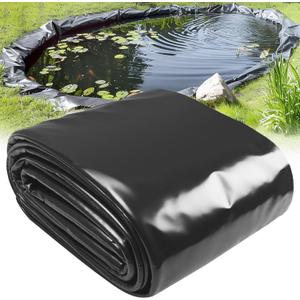 20 x 25 FT Pond Liner, 20 Mil Pond Liners for Outdoor Ponds, HDPE Pond Liner Easy Cutting Puncture Resistant, Pond Liners for Water Garden Fountain Waterfall, Koi Fish Aquaculture Pond
