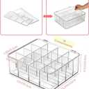 16 Compartment Acrylic Tea Bag Organizer with Lid - Stackable Clear Storage Box for Countertop, Pantry & Cabinet | BPA-Free Dustproof Container for Tea Packets, Coffee Pods, Sugar & Condiment Packets