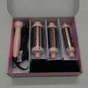 Farery Thermal Brush Set 3 in 1, Ceramic Curling Wand & Hot Brush with 9 Temperatures. 3 Interchangeable Travel Curling Irons for Short, Medium & Long Hair (1.25'', 1.5'' & 1.75'' Barrels)