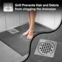 Shower Drain Kit Compatible with Schluter Kerdi System with Integrated Bonding Flange 4" Stainless Steel Square Drain Grate 2" Outlet and Waterproof Corner Seals, Silver
