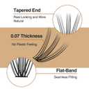 240pcs Individual Lashes Extension, 20D Volume Mix Pack Cluster Lashes, 8-12mm Mix Lengths C Curl 0.07mm Thickness Professional Makeup Individual Cluster Lashes and Apply Under your Lashes