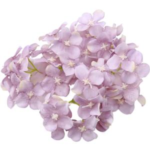 Durable 40-piece Artificial Hydrangea Flower Head, Silk Fabric Spring Rose Bridal Bouquet(2)