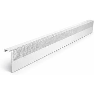 Baseboarders Basic Series 4 ft (48 in) Galvanized Steel Slip-On Baseboard Heater Cover, Rust Resistant, White, for Hydronic Hot-Water Systems