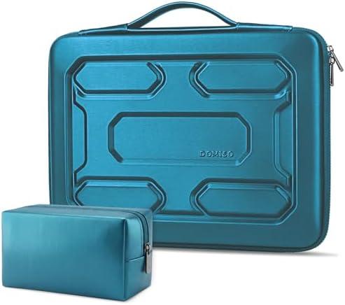DOMISO Laptop Hard Case 17-17.3 inch Waterproof Shockproof Hard Shell Laptop Sleeve with Handle & Storage Pocket, Compatible with MacBook, HP, Dell, Teal