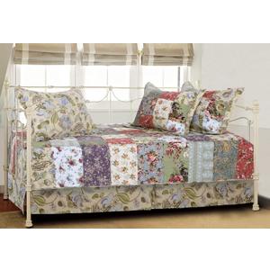 Greenland Home Fashions 100% Cotton Authentic Patchwork Quilted Daybed Set, 5 Piece, Blooming Prairie