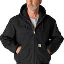 Carhartt Men's Iconic J140 Firm Duck Active Jac (4X-Large, Black)