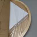 Round Ottoman Tray for Coffee Table Living Room Wood Serving Tray Large Wooden 24 Inches Rustic Torched