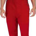 Men's Denim Bib Overalls Slim Fit Stretchy Fashion Jean Jumpsuit with Pockets (36, Red)