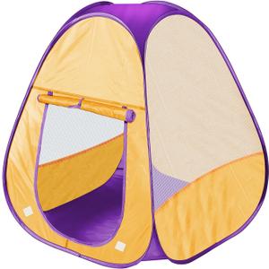 Kids Play Tent Pop Up Tent for Girls and BoysAutomatic Setup and Foldable Playhouse Castle Toys Outdoor and IndoorOrange