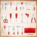 17PCS 1:12 Miniature Doll House Tools Metal Home Repair Tools Set Multifunctional Tiny Tool for Party Dollhouse Decoration Accessories Mini Yard Supplies Creative Pretend Toy