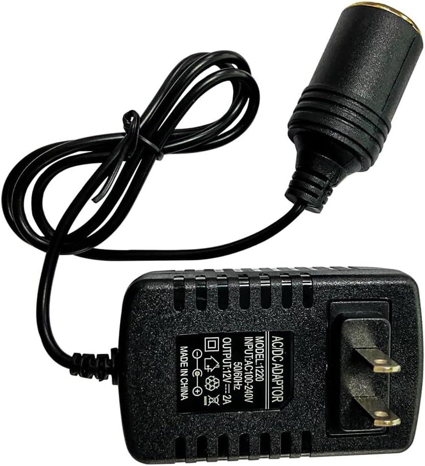100-240V 12V 2A 24W AC to DC Converter, Portable Power Adapter Car Cigarette Lighter Socket, Auto Power Supply Transformer for Inflator Car Refrigerator and Other Car Devices