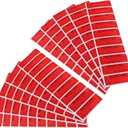 SG Store 100pcs 25x85mm/1x3.35inch Transfer Tamper-Proof Security Void Stickers Evident Security Void Labels with a Barcode Red