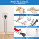 Wall Cable Hider, Flexible Wire Cord Management Self-Adhesive Cord Covers for Wires on Wall, Side Open One Cord Cable Raceway Wire Cover for Cords, HDMI Cord Hider for Wall Mount TV (1-2 cables,158in)