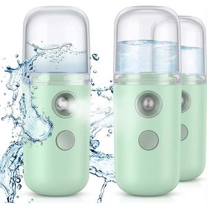  Facial Mister Spray Bottle Handheld Humidifier Portable Face Mister for Eyelash Extensions USB Rechargeable 1 oz Mini Skin Care Machine for Daily Makeup 3 Pack