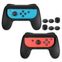 FASTSNAIL Grips Compatible with Nintendo Switch for Joy Con & OLED Model for Joycon, Wear-Resistant Handle Kit and Non-Slip Thumb Grips for Switch Joycon 1 Controller 2 Pack (Black)