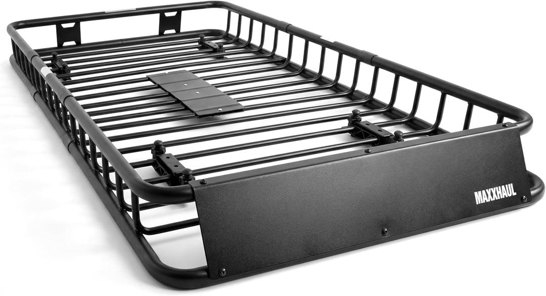 MAXXHAUL 50506 64" x 39" x 6" Heavy-Duty Universal Steel Roof Rack , Black