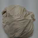 PrinceDeco Stretch Armless Futon Cover Futon Slipcover Full Queen Size Couch Cover Futon Sofa Bed Cover Furniture Protector with Elastic Bottom, Machine Washable, Biscotti Beige