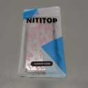 NITITOP Compatible with iPhone 15 Plus Case Cute Mirror Bow Love Heart Pattern for Women Girls Ribbon Design Shockproof Silver Protective Phone Cover - Pink Bow