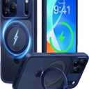 CASEKOO Ultra-Magnetic Stand for iPhone 17 Pro Max Case [Military Drop Protection] [Compatible with MagSafe] Shockproof Translucent Matte Slim Ring Holder Case for iPhone 17 ProMax 6.9", Deep Blue