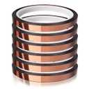 Heat Tape for Sublimation Transfer, Heat Resistant/Press, Adhesive Transfer Tape, Thermal, No Residue, 6 Rolls 10mm x33m(108ft)