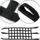 Mesh Cargo Net Roof Top Netting Hammock for Jeep Wrangler YJ JK JL JLU and Gladiator JT 1987-2024 Cargo Mesh Cover Black
