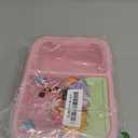 Disney Bento Box Leak-Proof Kids Lunch Box with Divided Compartments & Detachable Spork - Mickey & Minnie, Stitch, & Winnie the Pooh BPA Free Toddler Bento Box (Medium, Pooh & The Gang Blush Pink)