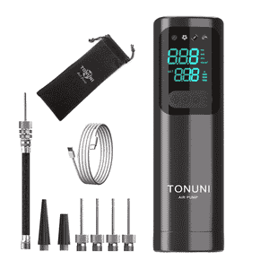 TONUNI Electric Ball Pump with Inflation Needles Hose, Smart Air Pump with Precise Digital Pressure Gauge, Portable Fast Inflation Sports Ball Pump Kit, Volleyball Football Basketball Pump Inflator