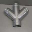 4" Inch W-Shape Ducting Splitter - 45 Degree Galvanized Steel 4-Way Dust Collection Fitting - Branches for Exhaust Fan - Ducting Adapter - Duct Hose Connector