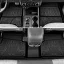 KUST Floor Mats Truck Bed Mat for 2022-2025 2026 Ford Maverick Accessories (Hybrid Only), All Weather Floor Liners & 4.5FT Bed Liner & Tailgate Mat, Full Set Truck Mats TPE Rubber, Raised Edge