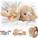 Mewaii Weighted Stuffed Animals for Adults & Kids, 2-5 lbs - 23" Heatable Coolable Bunny Plush, Microwavable Adjustable Removable Inner Pad, Realistic Hug Comfort Easter Gift (Cream White)