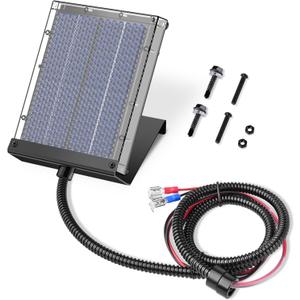 Solar Panel for Deer Feeder, 12V Solar Panel Outdoor Hunting Feeder Waterproof, Solar Power Battery Charger 12Volt with Mounting Bracket and Alligator Clip Design for Game Feeder